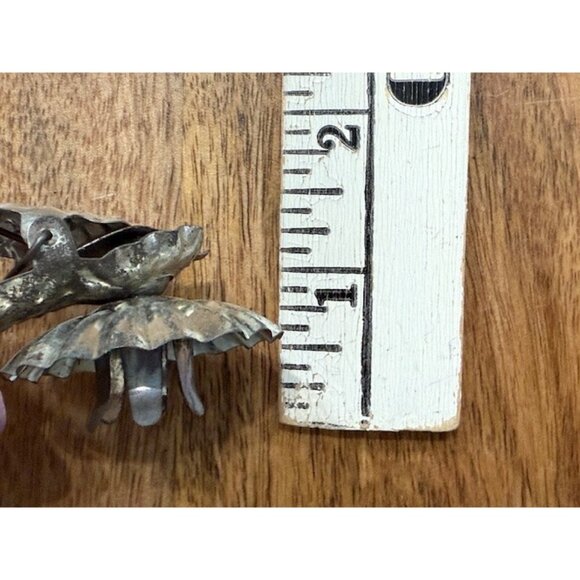 Vintage Silver Tone Christmas Tree Candle Clips Holders Pinecone Clips Set 15 pc - Picture 14 of 14